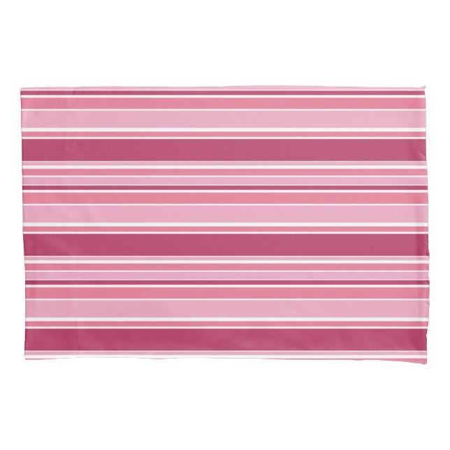 Rosa Streifen Kissenbezug (Vorderseite)