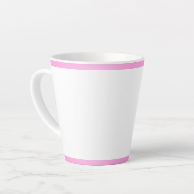 Rosa Streifen Latte Tasse (Linke Ecke)