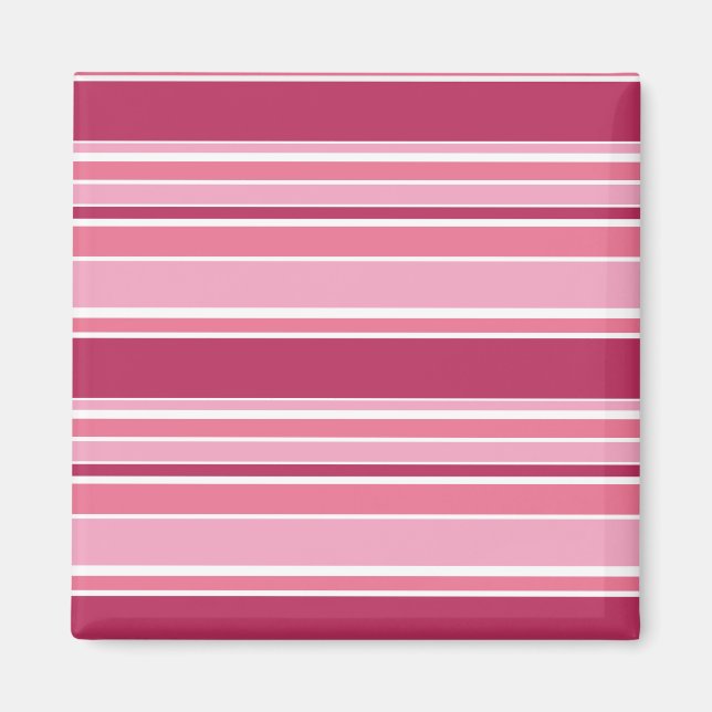 Rosa Streifen Magnet (Vorne)