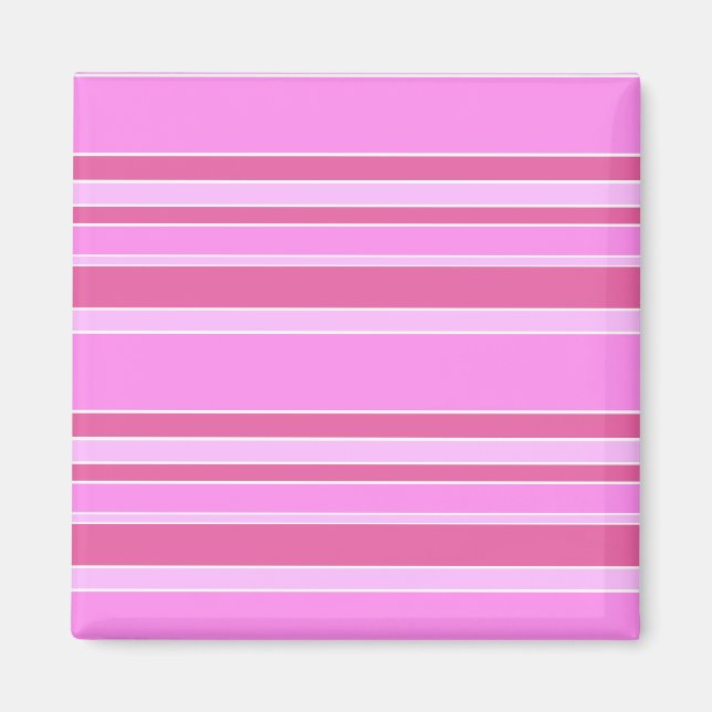 Rosa Streifen Magnet (Vorne)