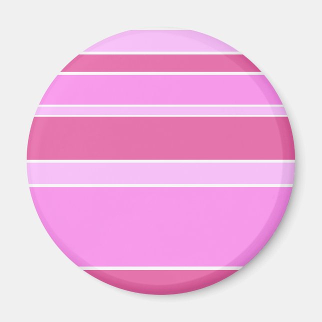 Rosa Streifen Magnet (Vorne)