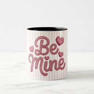Rosa Streifen - Meins Zweifarbige Tasse