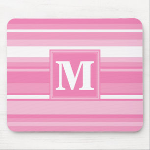 Rosa Streifen Mousepad