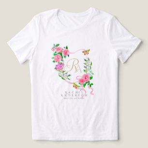 Rosa-Streifen-Multigramm Tri-Blend Shirt