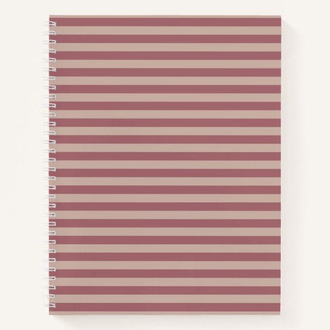 Rosa Streifen Notizbuch (Vorderseite)