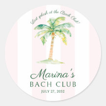 Rosa Streifen Palm Beach Bach Club Junggesellinnen