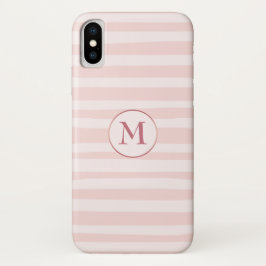 Rosa Streifen Rose Monogramm Personalisiert Case-Mate iPhone Hülle