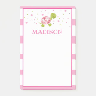 Rosa Streifen Schildkrötenpfeife Hinweis Post-it Klebezettel