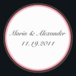 Rosa Streifen Schokolade Braun Siegel / Aufkleber<br><div class="desc">Siegel Sie Ihre Einladungsumschläge mit individuell bedruckten Aufklebern.</div>