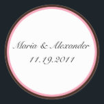 Rosa Streifen Schokolade Braun Siegel / Aufkleber<br><div class="desc">Siegel Sie Ihre Einladungsumschläge mit individuell bedruckten Aufklebern.</div>