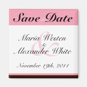 Rosa Streifen Schokolade braun Speichern Sie das D Magnet