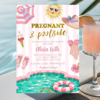 Rosa Streifen schwanger und Poolparty-Baby-Party