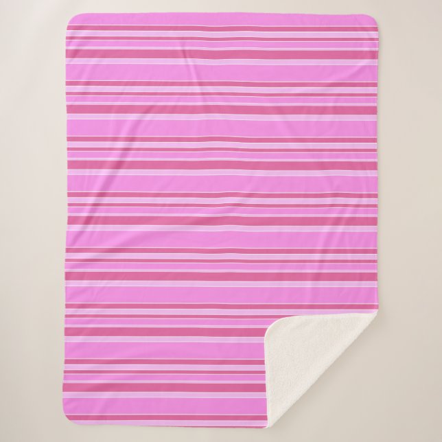 Rosa Streifen Sherpadecke (Vorderseite)
