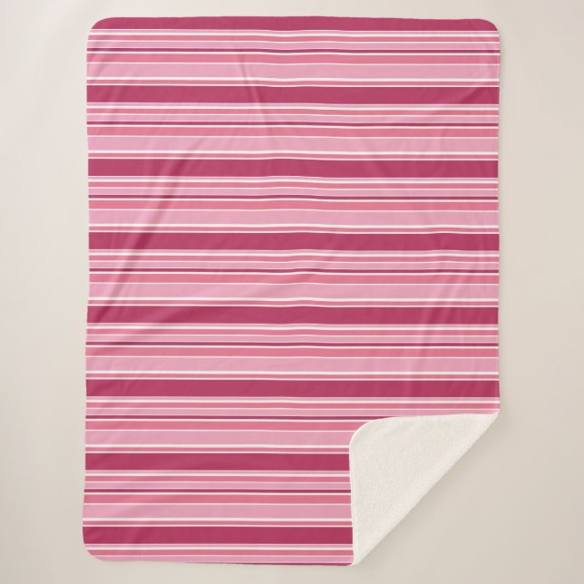 Rosa Streifen Sherpadecke (Vorderseite)