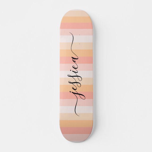 Rosa-Streifen-Skriptname Skateboard (Vorne)