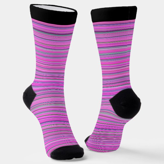 Rosa Streifen Socken (Gewinkelt)