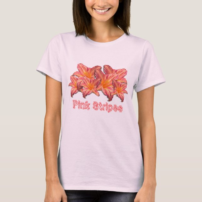 Rosa Streifen T-Shirt (Vorderseite)