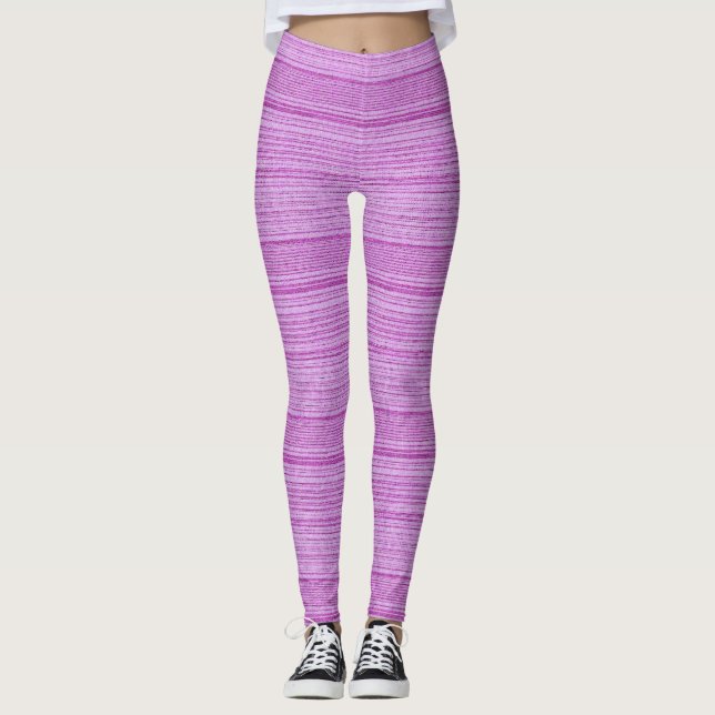 Rosa Streifen textiler Leggings (Vorderseite)