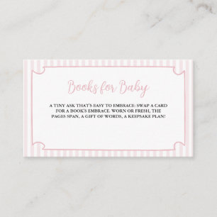 Rosa Streifen Tini One ist auf dem Weg Bücher für  Begleitkarte