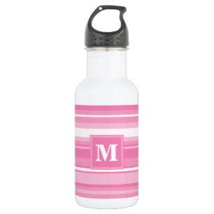 Rosa Streifen Trinkflasche