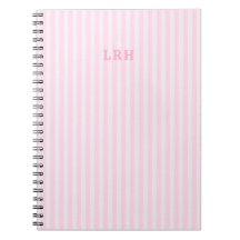 Rosa Streifen Vintage-Design 3 Anfangsbuchstaben M