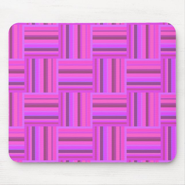 Rosa Streifen Webmuster Mousepad (Vorne)