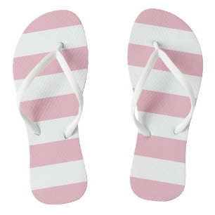 Rosa Streifen, weiße Streifen, gestreiftes Muster Flip Flops