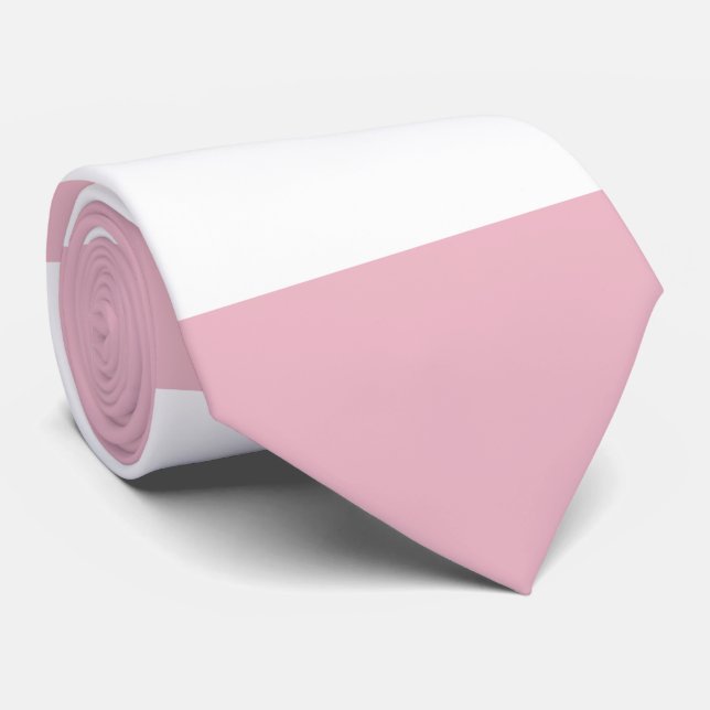 Rosa Streifen, weiße Streifen, gestreiftes Muster Krawatte (Gerollt)