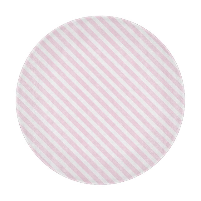 Rosa Streifenschneide Schneidebrett (Vorderseite)