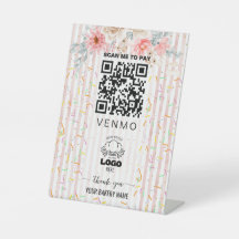 Rosa Streusel-Bäckerei Venmo-Zahlungs-QR-Code