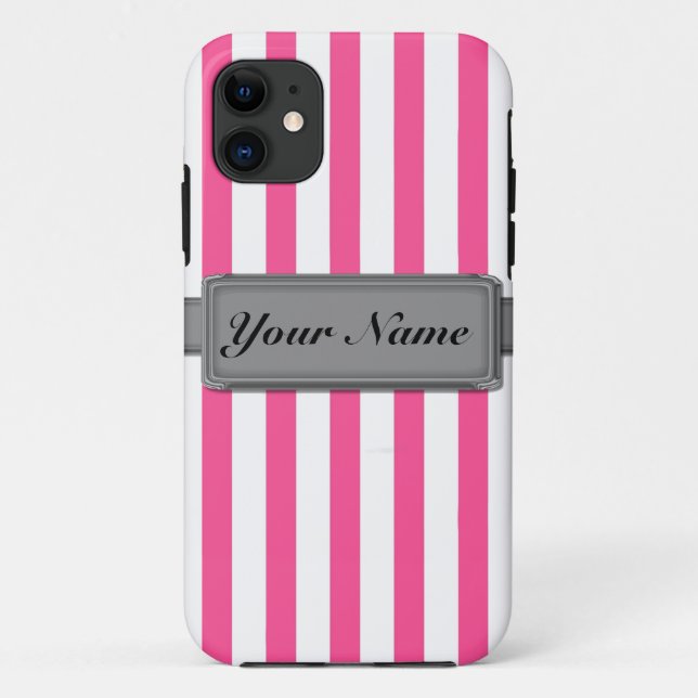 Rosa stripes iPhone 5 Case-Mate ID™ Hülle (Rückseite)