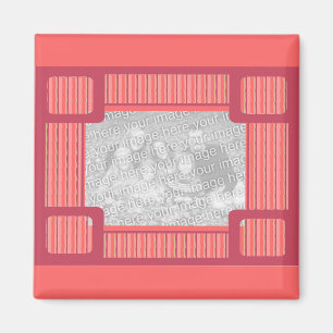 Rosa stripes Schablonenmagneten Magnet
