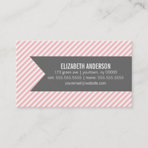 Rosa Stripes SozialTelefonkarten Telefonnummerkarte