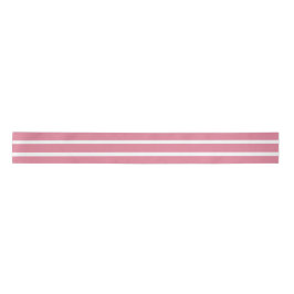 Rosa Stripte Satin Ribbon Satinband