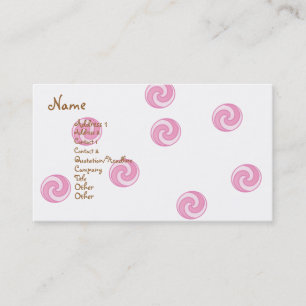 Rosa Strudel-Kuchen Visitenkarte
