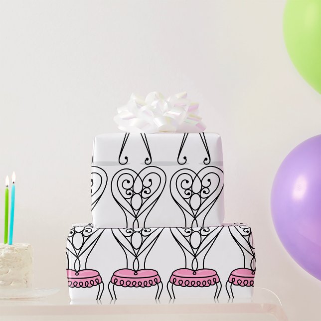 Rosa Stuhl Geschenkpapier (Von Creator hochgeladen)