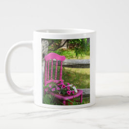 Rosa Stuhl und Blume - Martha's Vineyard Jumbo-Tasse