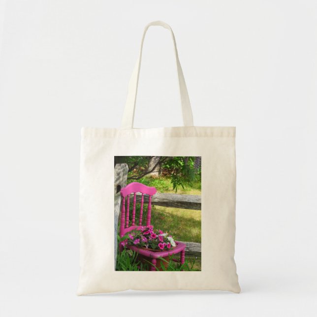 Rosa Stuhl und Blume - Martha's Vineyard Tasche Ba (Vorne)