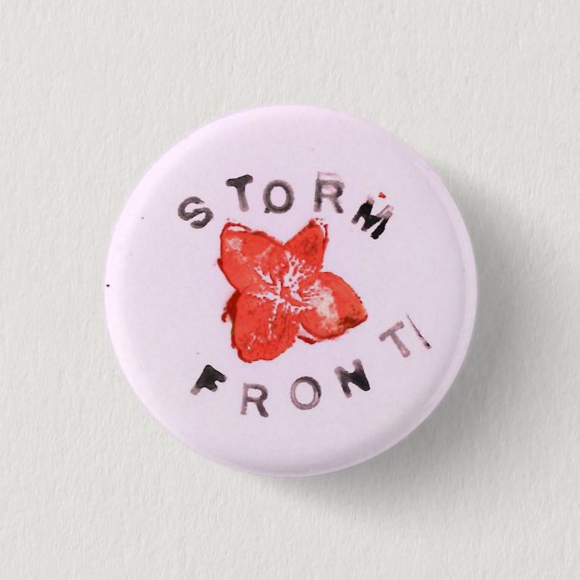 Rosa Sturm-Front Button (Vorderseite)