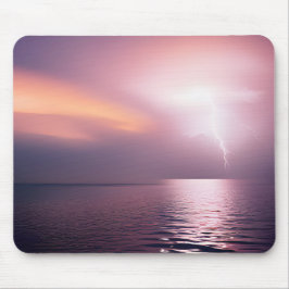 Rosa Sturmwolken und Wasser Mousepad