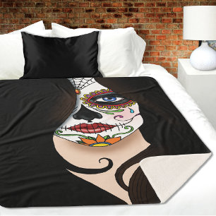 Rosa Sugar Skull Portrait Sherpadecke