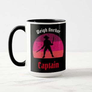 Rosa Sunset Pirate Ship Tasse