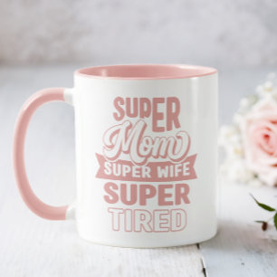 Rosa Super-Mama  Tasse