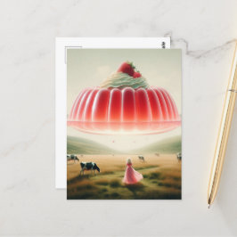 Rosa Surreal Sweet Leckerei Postkarte