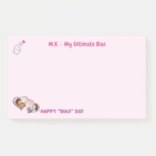 Rosa süß minimalistischer Kdrama Kpop 2 Fotos Mädc Post-it Klebezettel