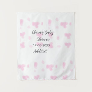 Rosa süße Blumen-Baby-Party-Wasserfarbe modern Dat Wandteppich