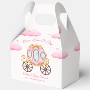 Rosa süße Feenprinzessin Karosse Baby Shower  Geschenkschachtel