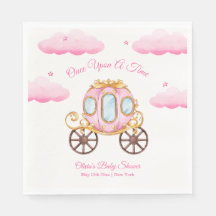 Rosa süße Feenprinzessin Karosse Baby Shower 
