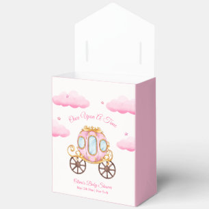 Rosa süße girly Prinzessinnen-Kutsche Baby Shower  Geschenkschachtel