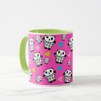 Rosa süße kawaii Panda Bär Liebesherzen Tasse